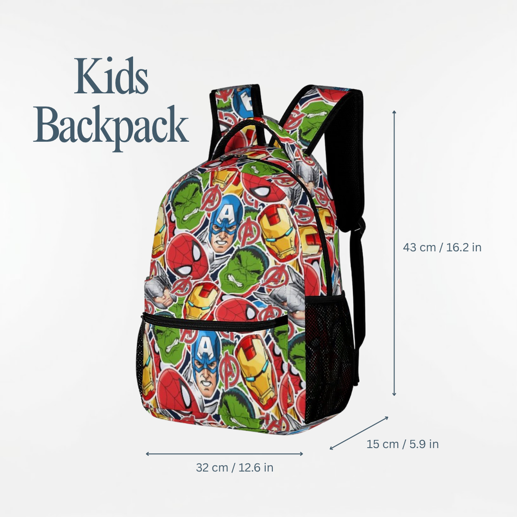 Personalized Marvel Avengers 3-Piece School Backpack Set for Kids