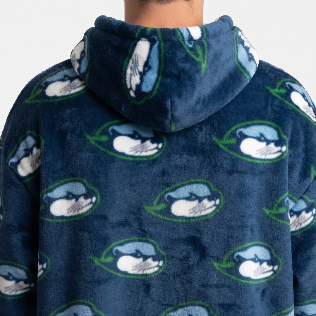 Custom Snuggie Hoodie for Men – Personalized Oversized Wearable Blanket Hoodie