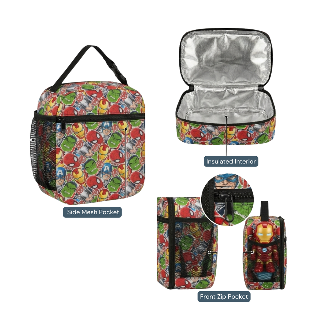 Personalized Marvel Avengers 3-Piece School Backpack Set for Kids