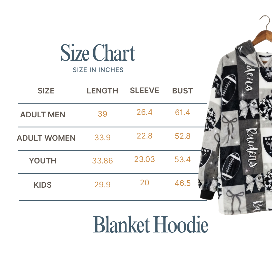 Custom Sports Blanket Hoodie – Personalized Family Wearable Snuggie