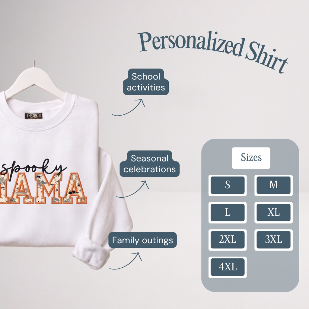 Personalized Halloween Mama Crewneck Sweatshirt – Mama Halloween Sweatshirt