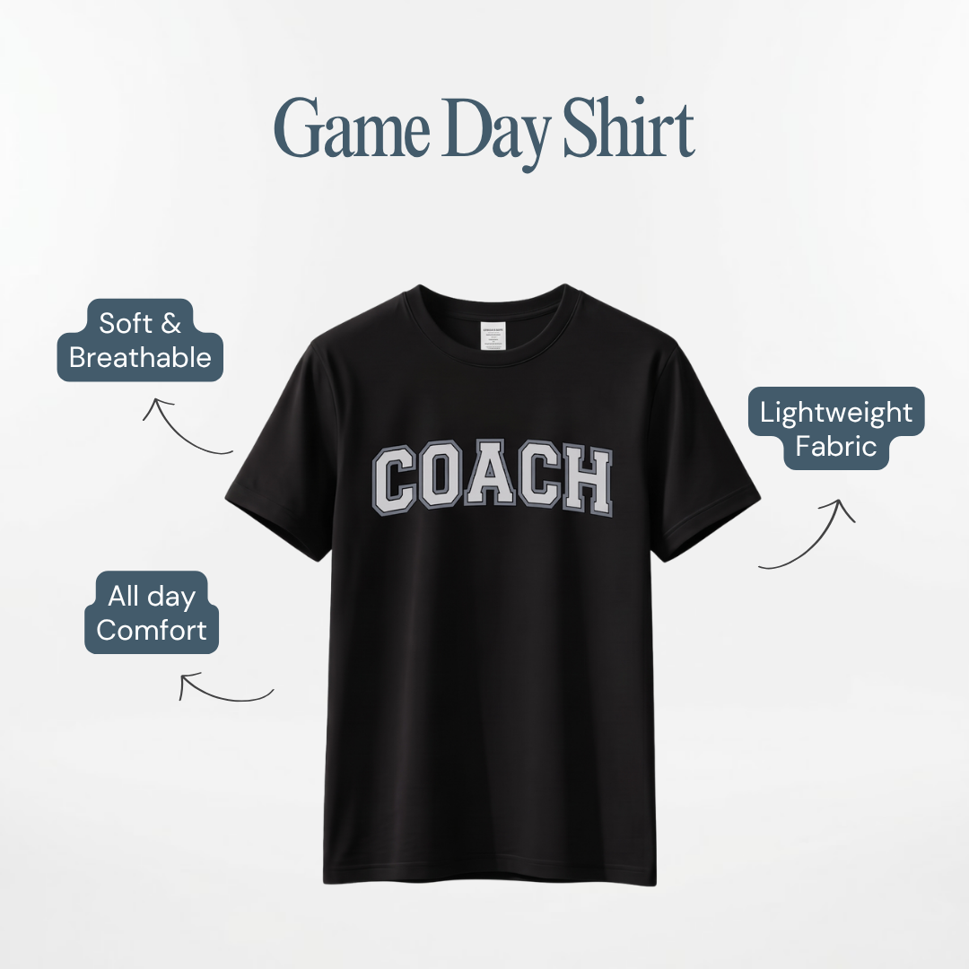 Custom Coach Sports T-Shirt – Personalized Coach Team Shirt