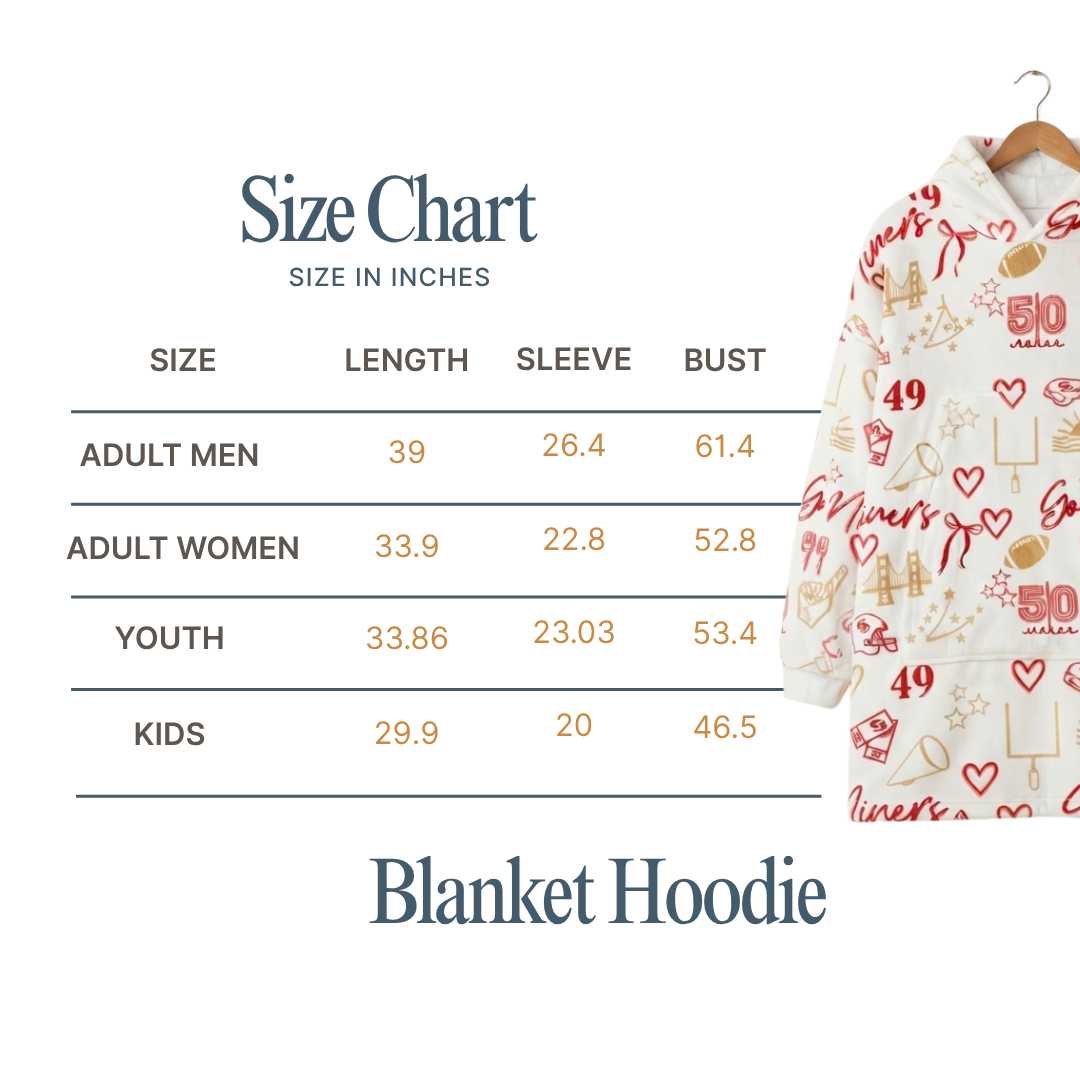 Custom Homecoming Niners Blanket Hoodie – Personalized Family Snuggie