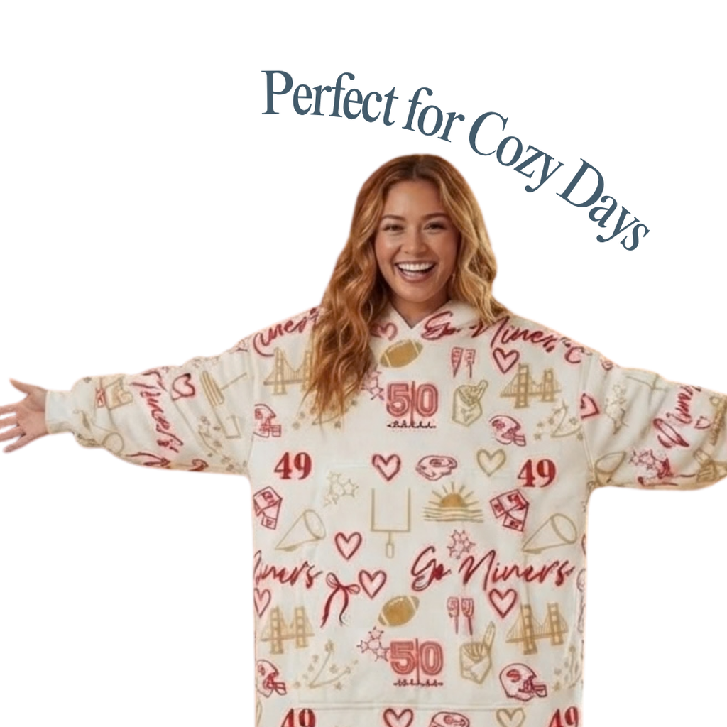Custom Homecoming Niners Blanket Hoodie – Personalized Family Snuggie