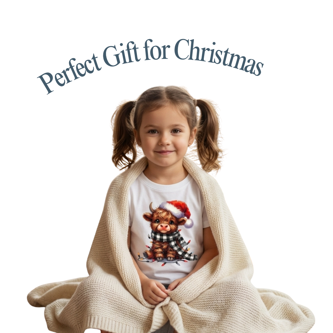 Personalized Christmas Cow Shirt – Kids & Family Holiday T-Shirt