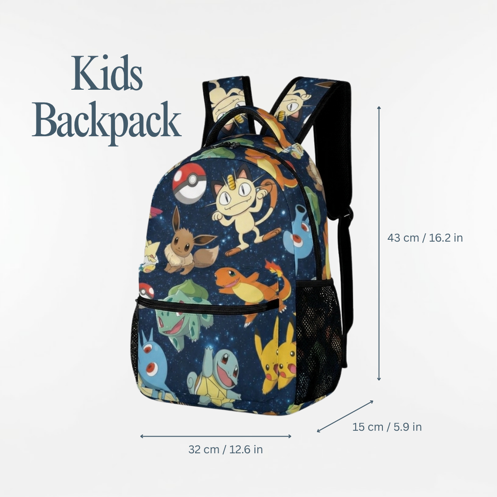 Personalized Pokémon Galaxy Backpack Set for Kids – 3-Piece School Bag Set