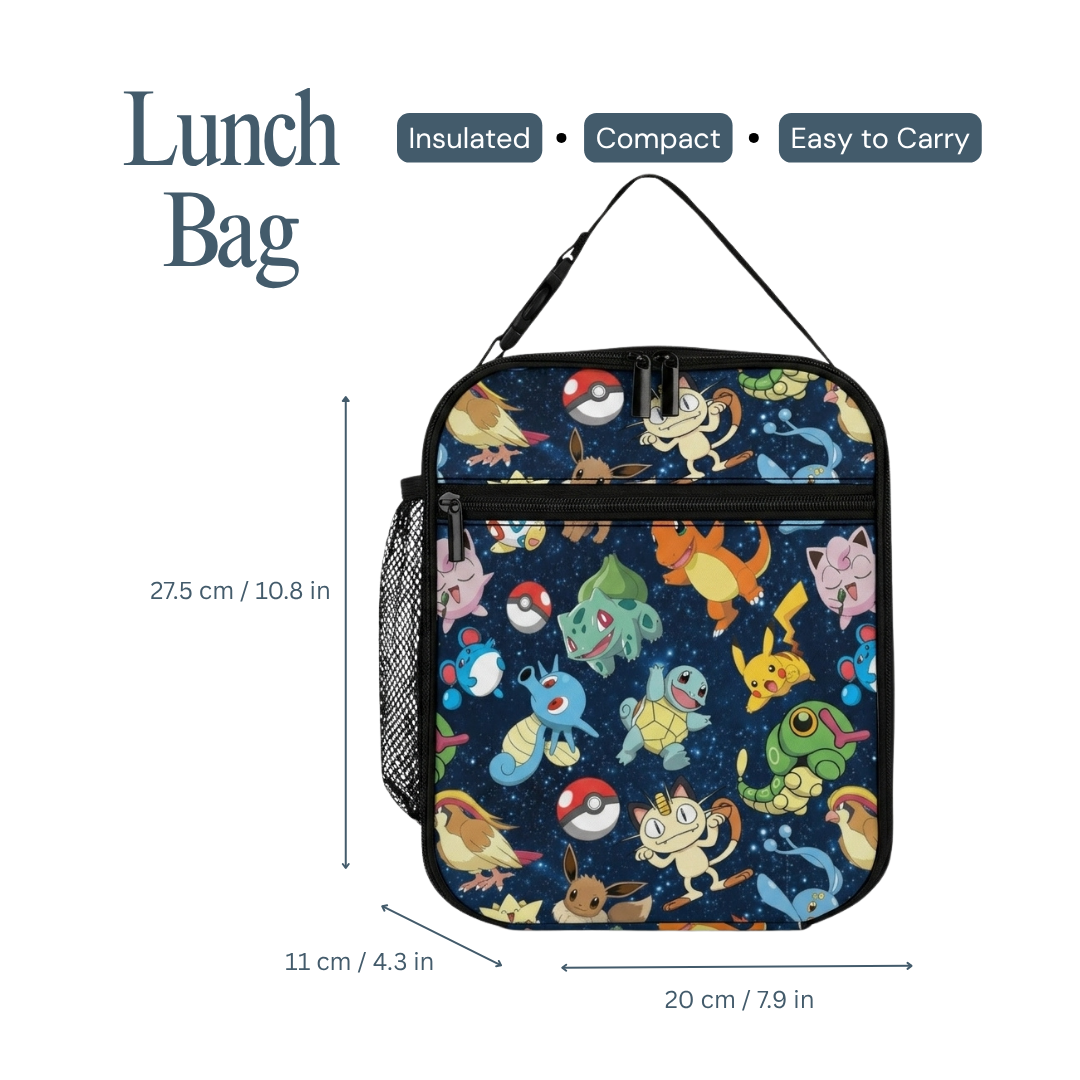 Personalized Pokémon Galaxy Backpack Set for Kids – 3-Piece School Bag Set
