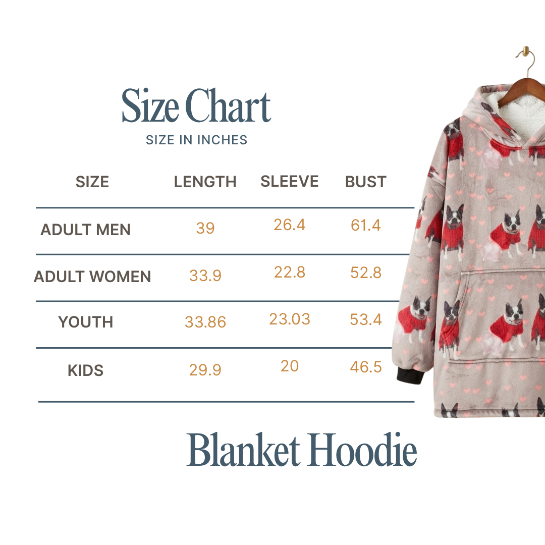 Custom Dog Lover Blanket Hoodie – Personalized Family Wearable Snuggie