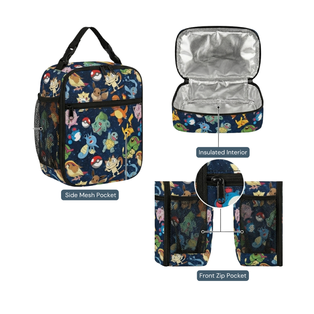 Personalized Pokémon Galaxy Backpack Set for Kids – 3-Piece School Bag Set