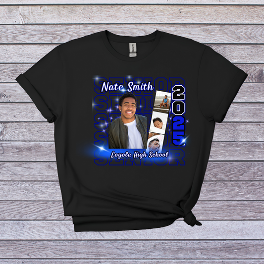 Custom Graduation T-Shirt - Senior Class of 2025 Personalized Photo Shirt