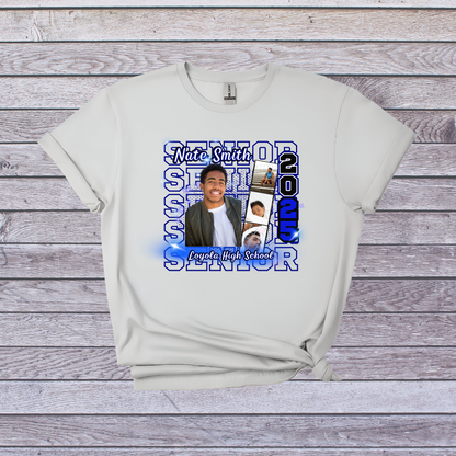 Custom Graduation T-Shirt - Senior Class of 2025 Personalized Photo Shirt