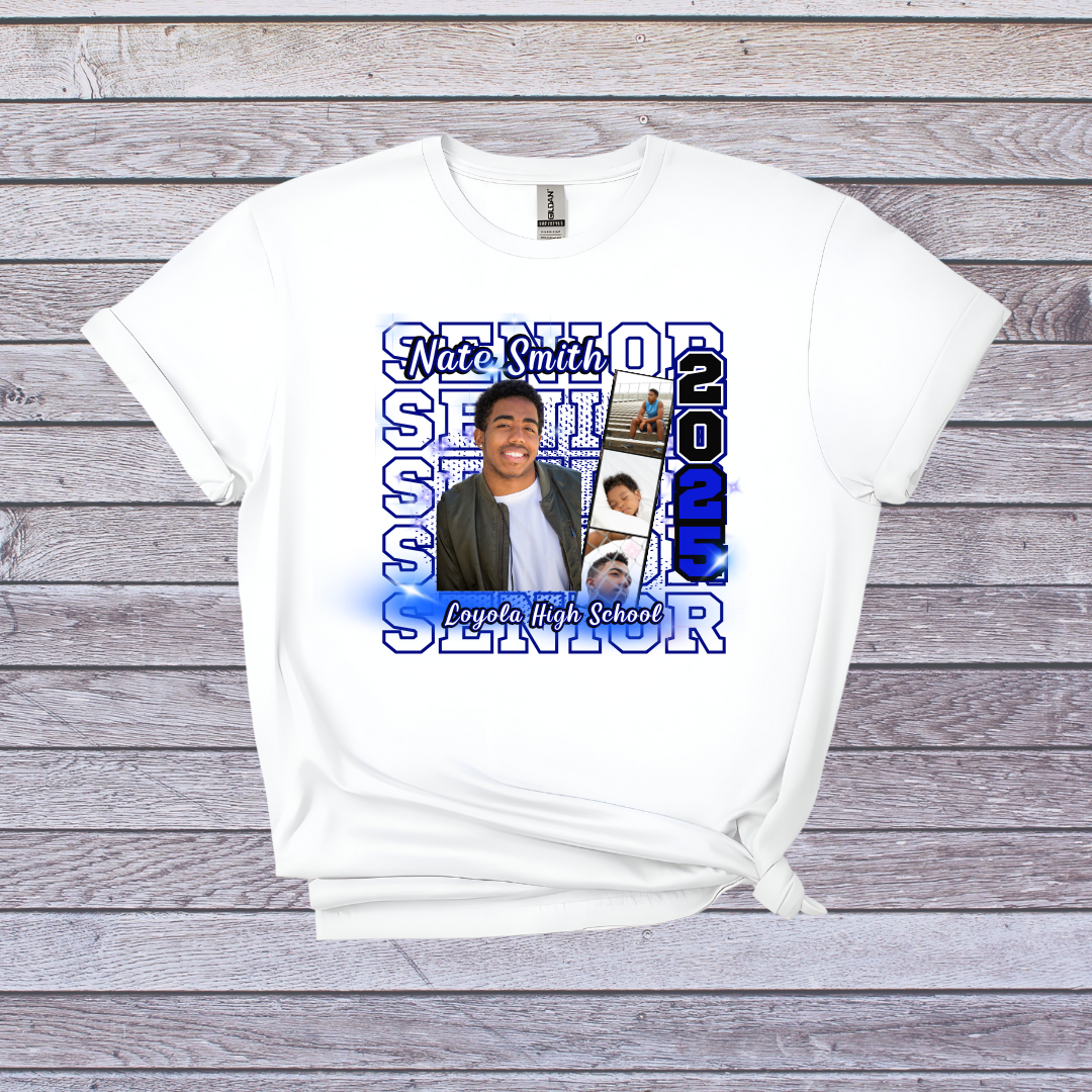 Custom Graduation T-Shirt - Senior Class of 2025 Personalized Photo Shirt
