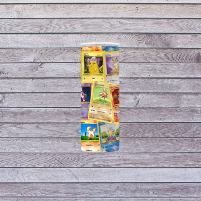 Custom Poke Friends Tumbler - 20oz Insulated Cup with Vintage Card Design