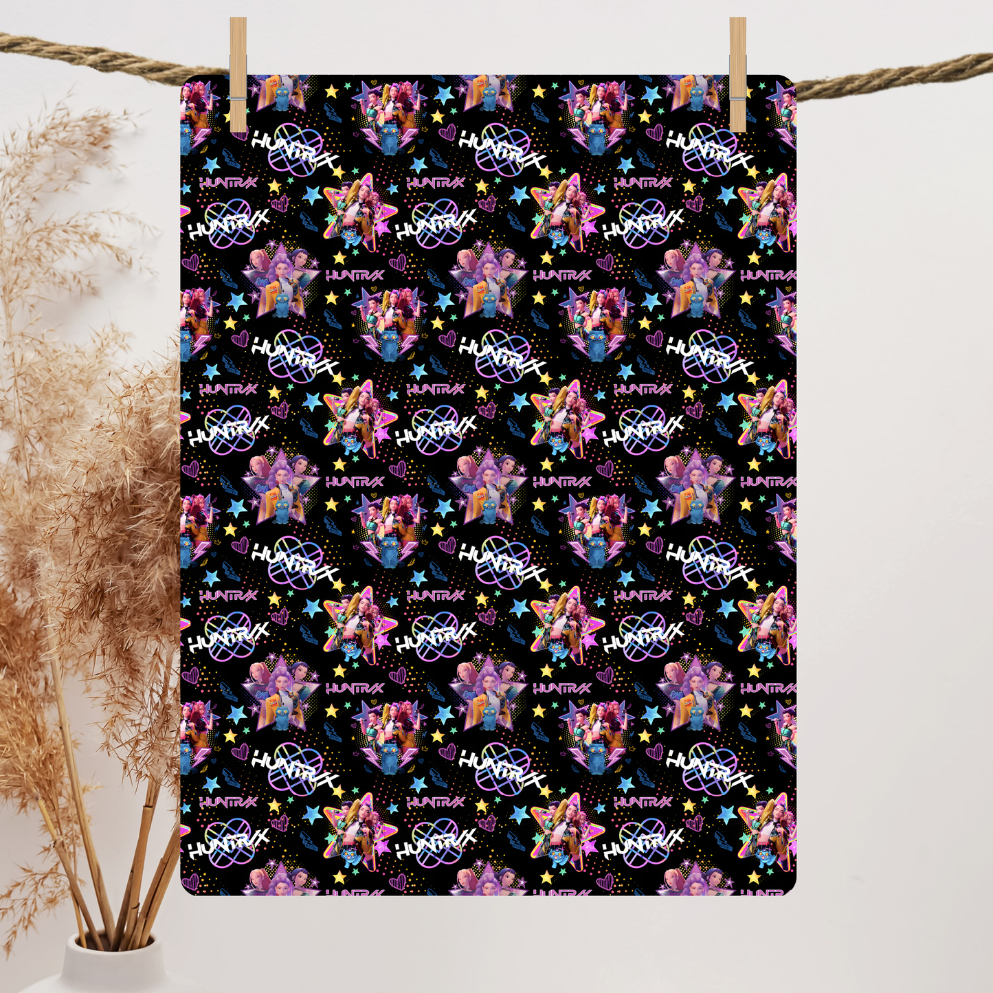 Kpop Demon Hunter Blanket I Colorful Neon Fleece Throw I Ultimate K-Pop Fan Gift & Cozy Home Decor