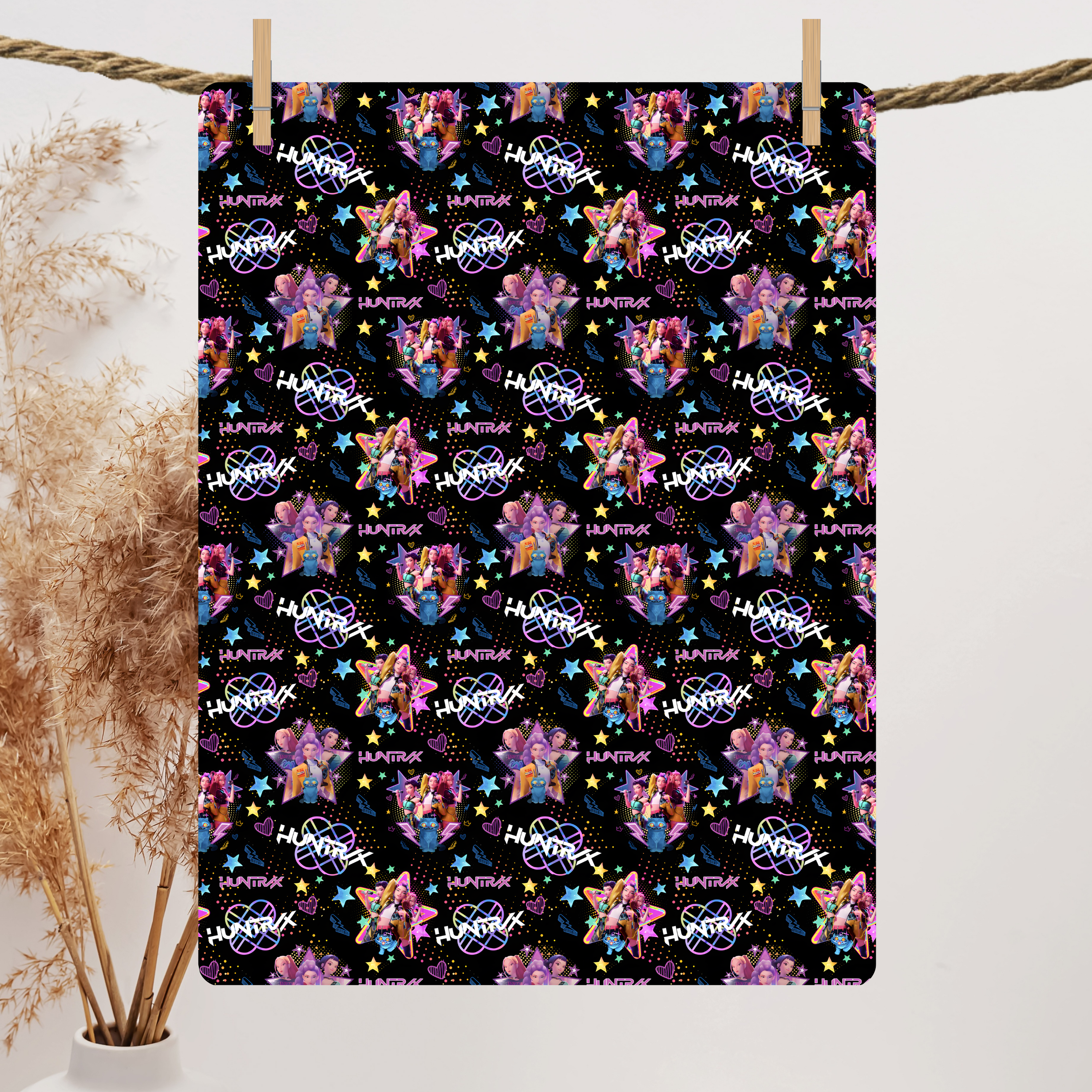 Kpop Demon Hunter Blanket I Colorful Neon Fleece Throw I Ultimate K-Pop Fan Gift & Cozy Home Decor