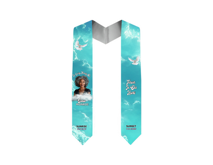 Custom Memorial Stole - Personalized Funeral Tribute Stole with Photo I In Loving Memory Stole for Celebration of Life Services