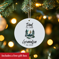 Personalized Grandpa Ornament First Time Grandfather Ceramic Keepsake