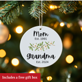 Personalized Ceramic Ornament for New Grandmas Keepsake