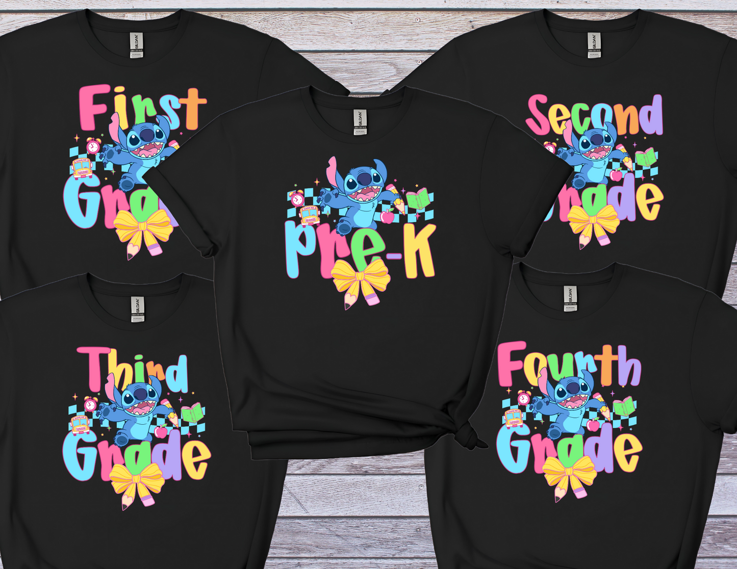 Back to School Grade Level Shirt I Cute & Colorful Pre-K to 4th Grade Tee for Boys and Girls