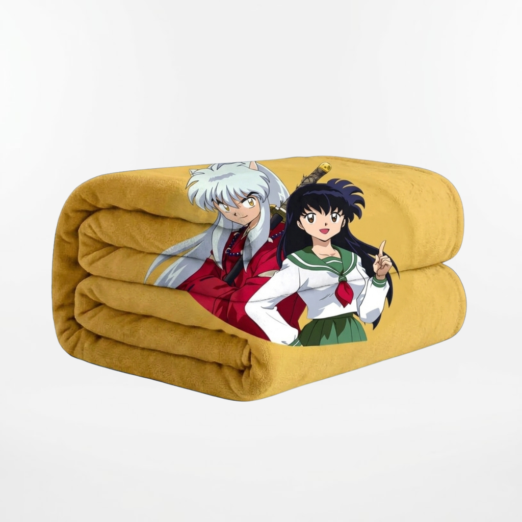 Personalized InuYasha Kagome Anime Blanket – Ultra-Soft Fleece 60x80