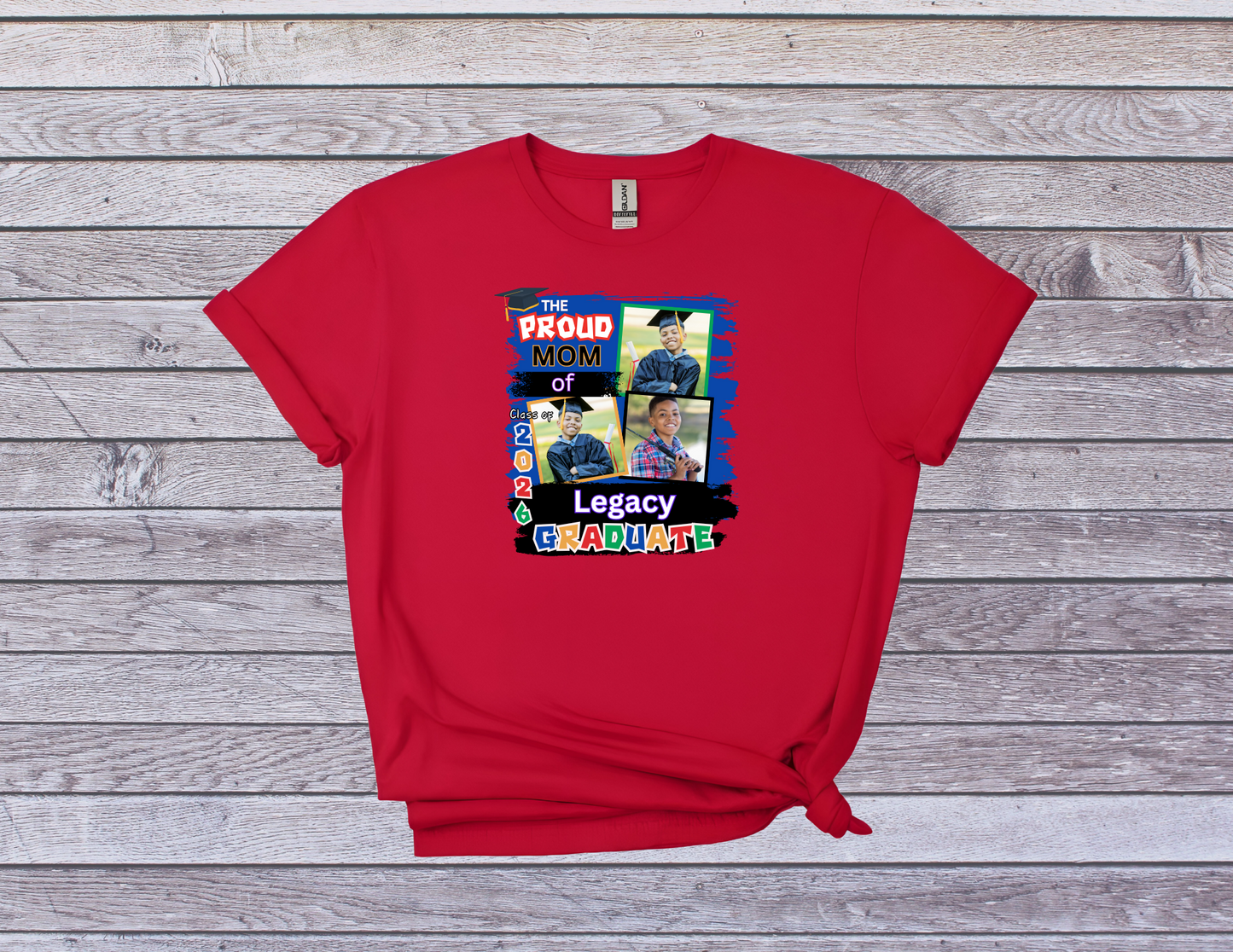 Custom Graduation Photo T-shirt - Proud Family Grad Shirt