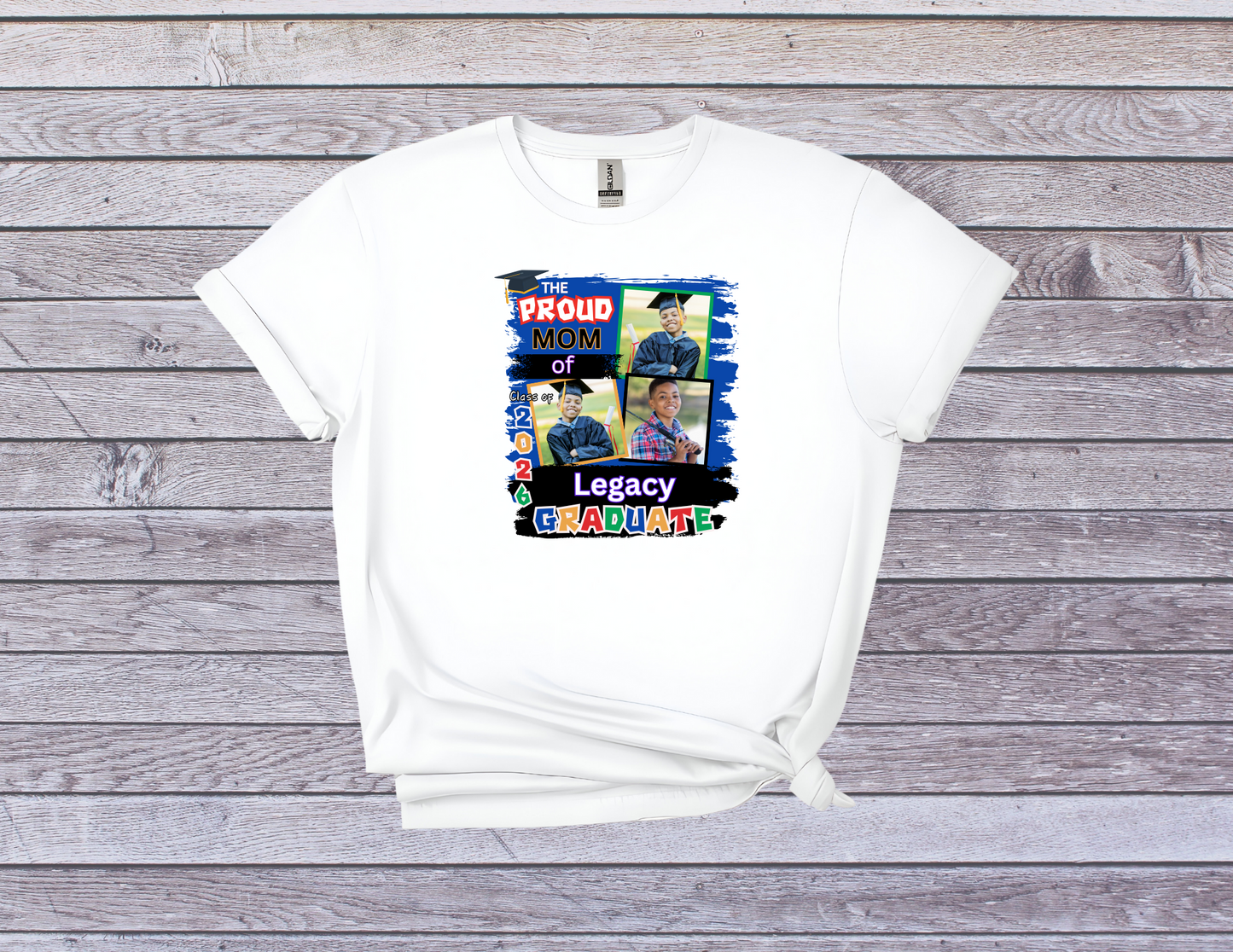 Custom Graduation Photo T-shirt - Proud Family Grad Shirt