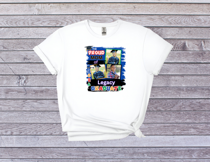 Custom Graduation Photo T-shirt - Proud Family Grad Shirt