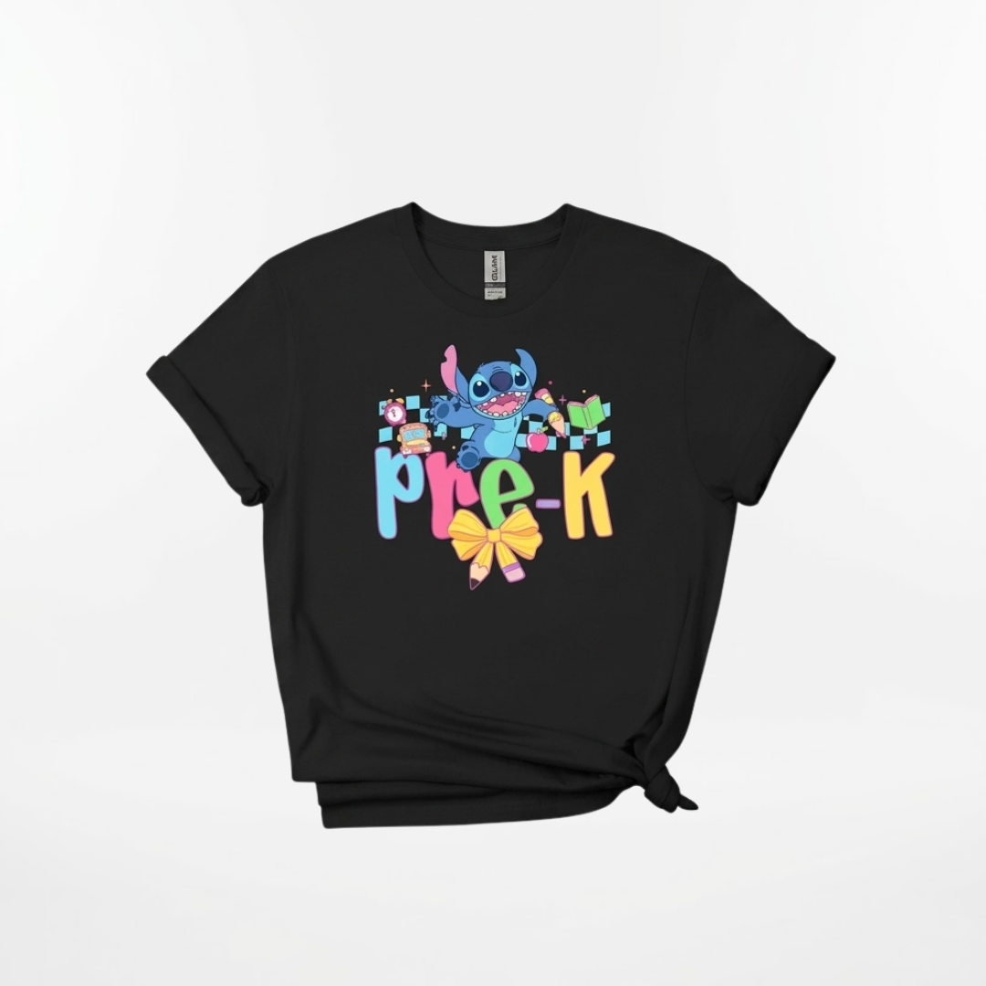 Personalized Stitch Pre-K Back to School Shirt – Kids Cotton T-Shirt