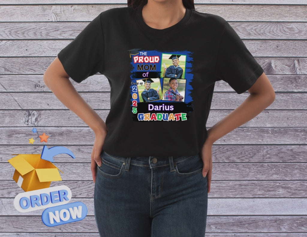 Custom Graduation Photo T-shirt - Proud Family Grad Shirt