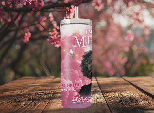 Personalized Memorial Tumbler I Custom Photo Remembrance Cup for Loss of Loved One