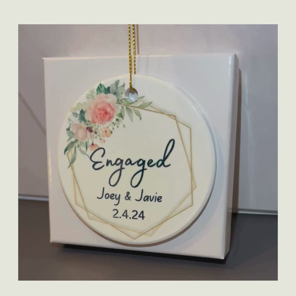 Personalized Ceramic Ornament for New Grandmas Keepsake