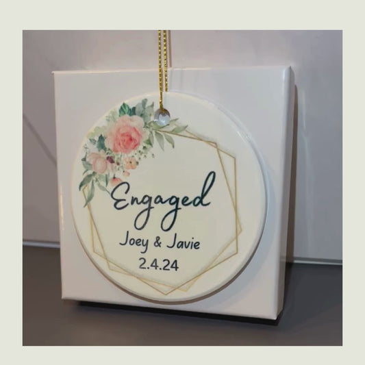 Personalized Ceramic Paw Print Pet Ornament